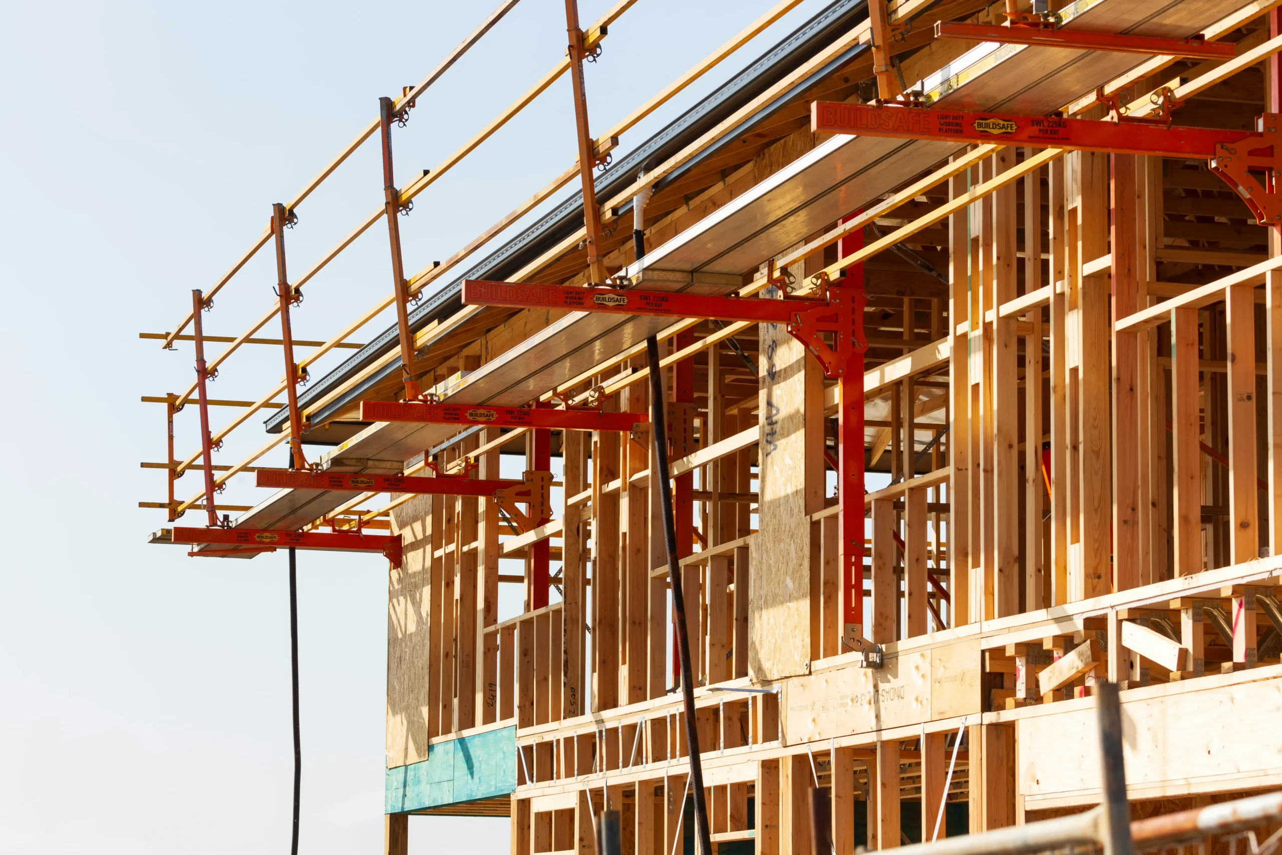 Exterior of a commercial timber frame structure